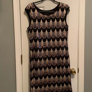 Elegant Black and Gold Sequin Dress